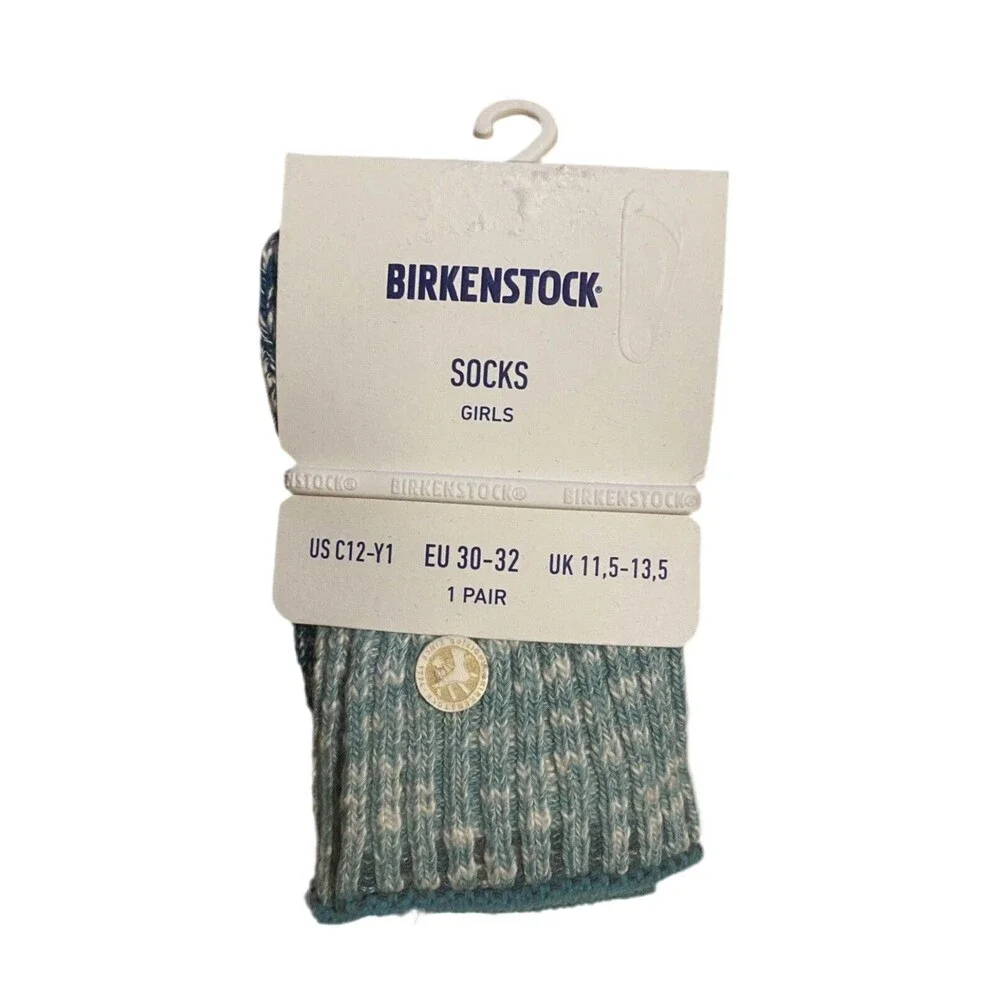 Birkenstock Girls Slub Block Crew Socks - Youth (C12-Y1)
